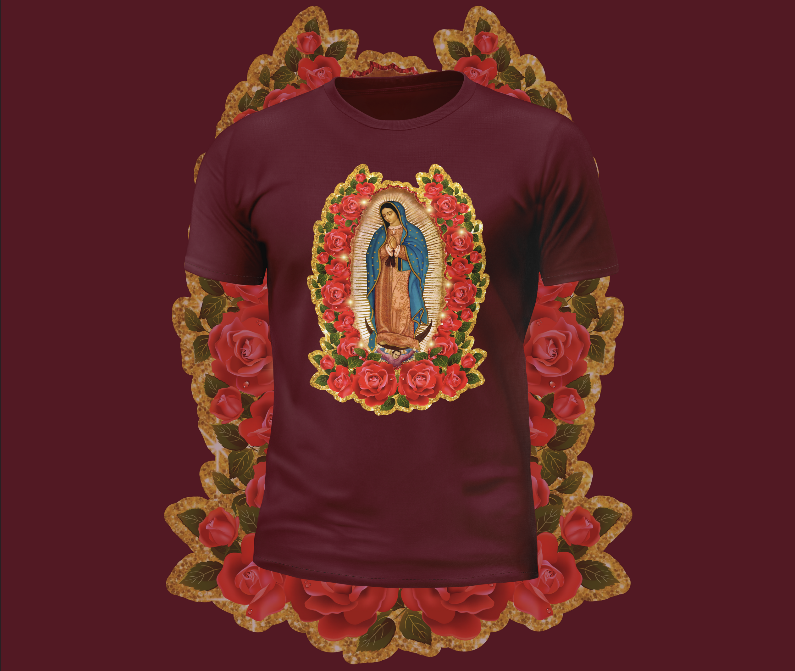 Virgin Mary Glitter Graphic Tee