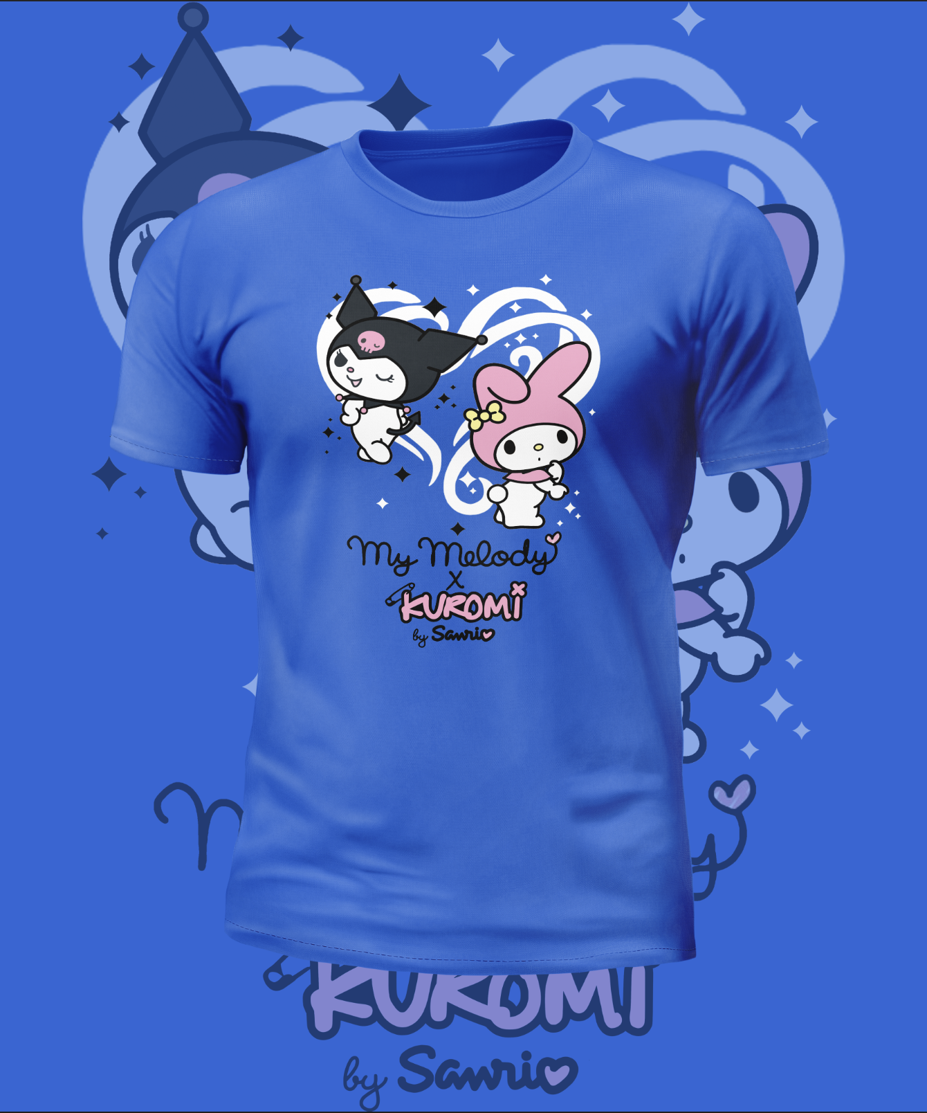 Short Sleeve kuromi x My Melody Heart Graphic Tee