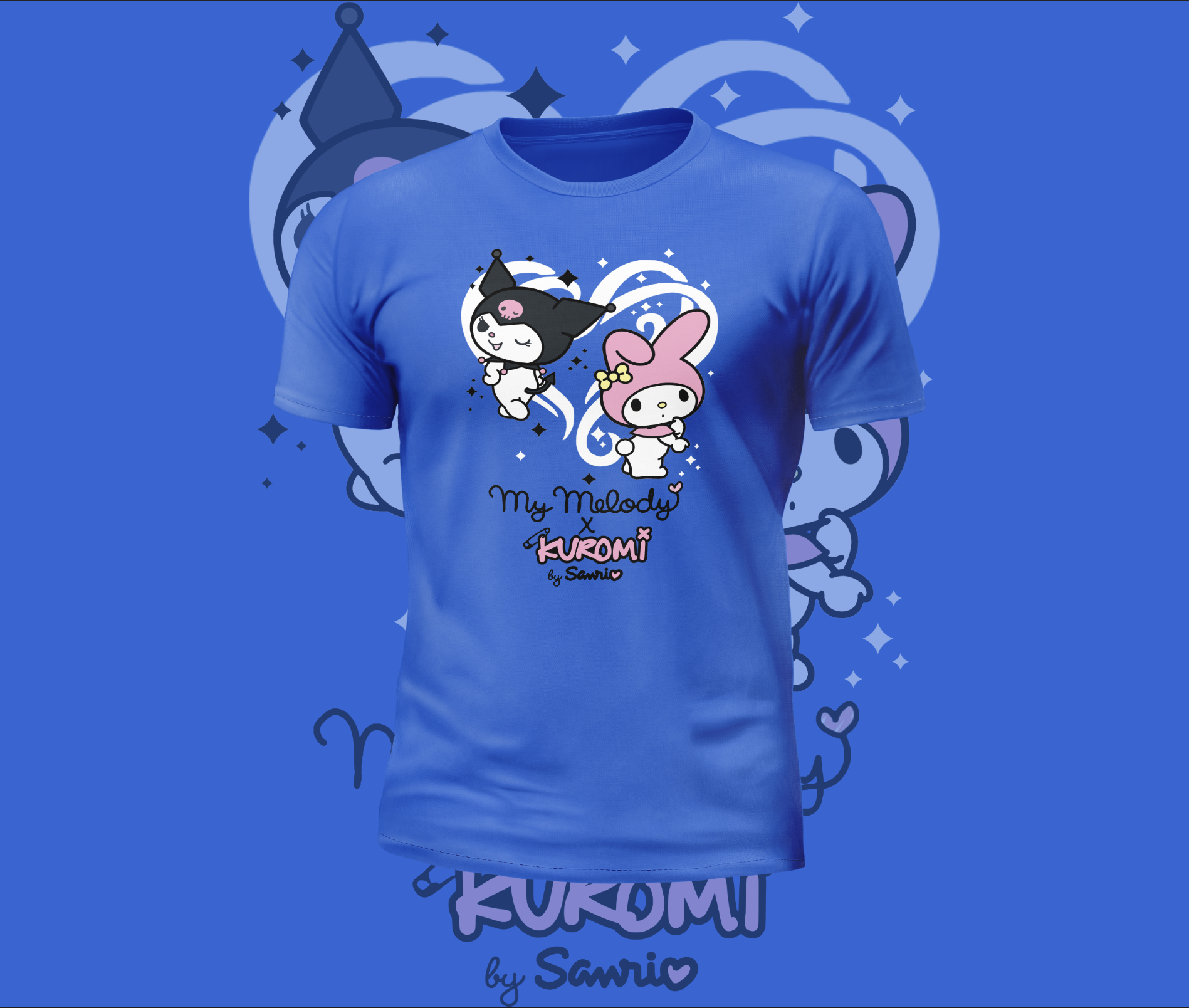 Short Sleeve kuromi x My Melody Heart Graphic Tee