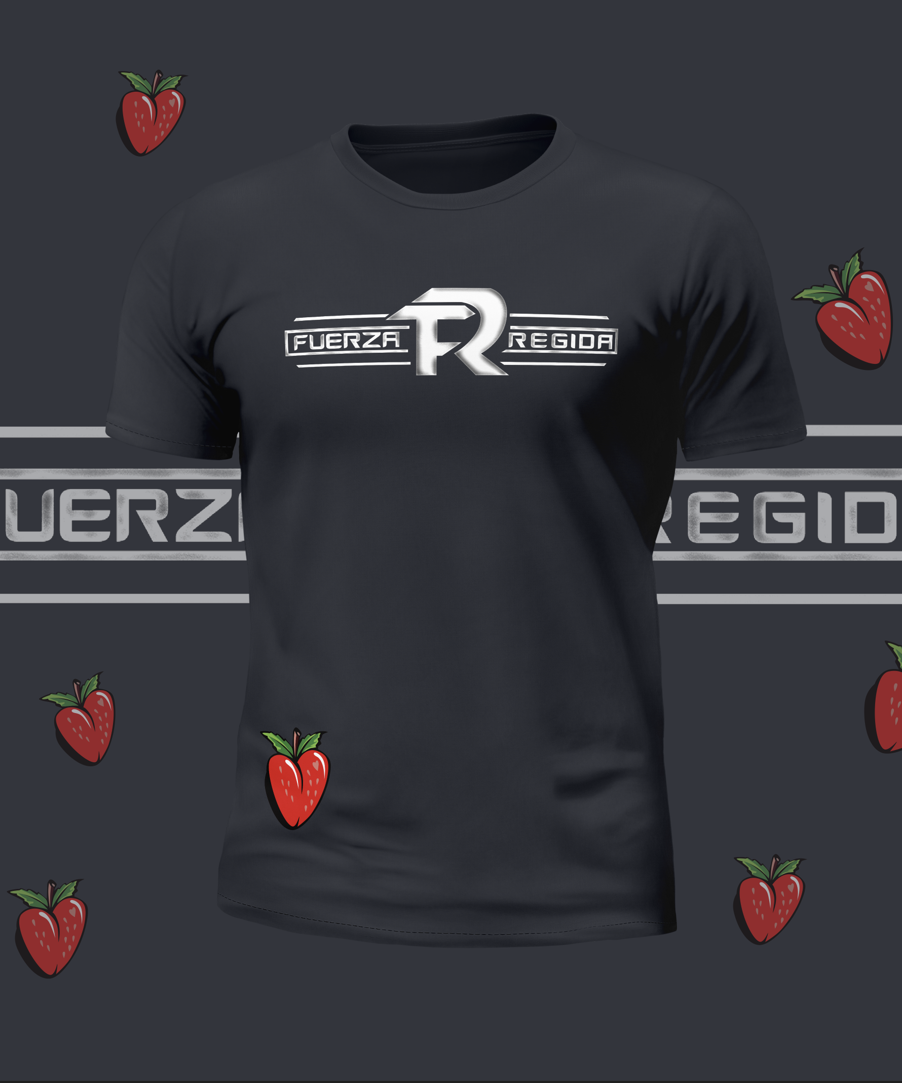 Fuerza Regida Sabor Fresa Front and Back Design Graphic Tee