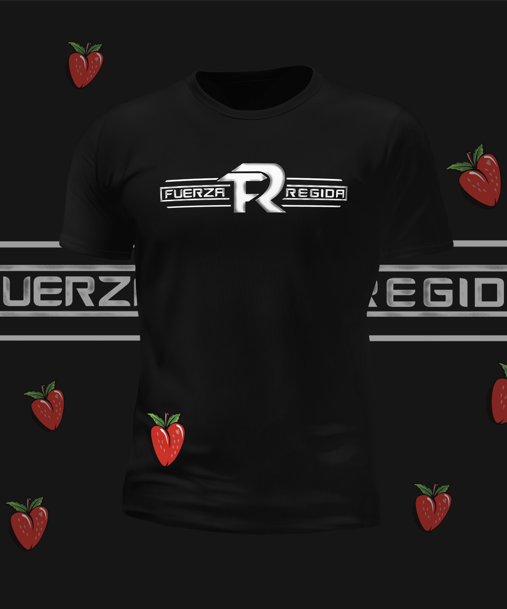 Fuerza Regida Sabor Fresa Front and Back Design Graphic Tee