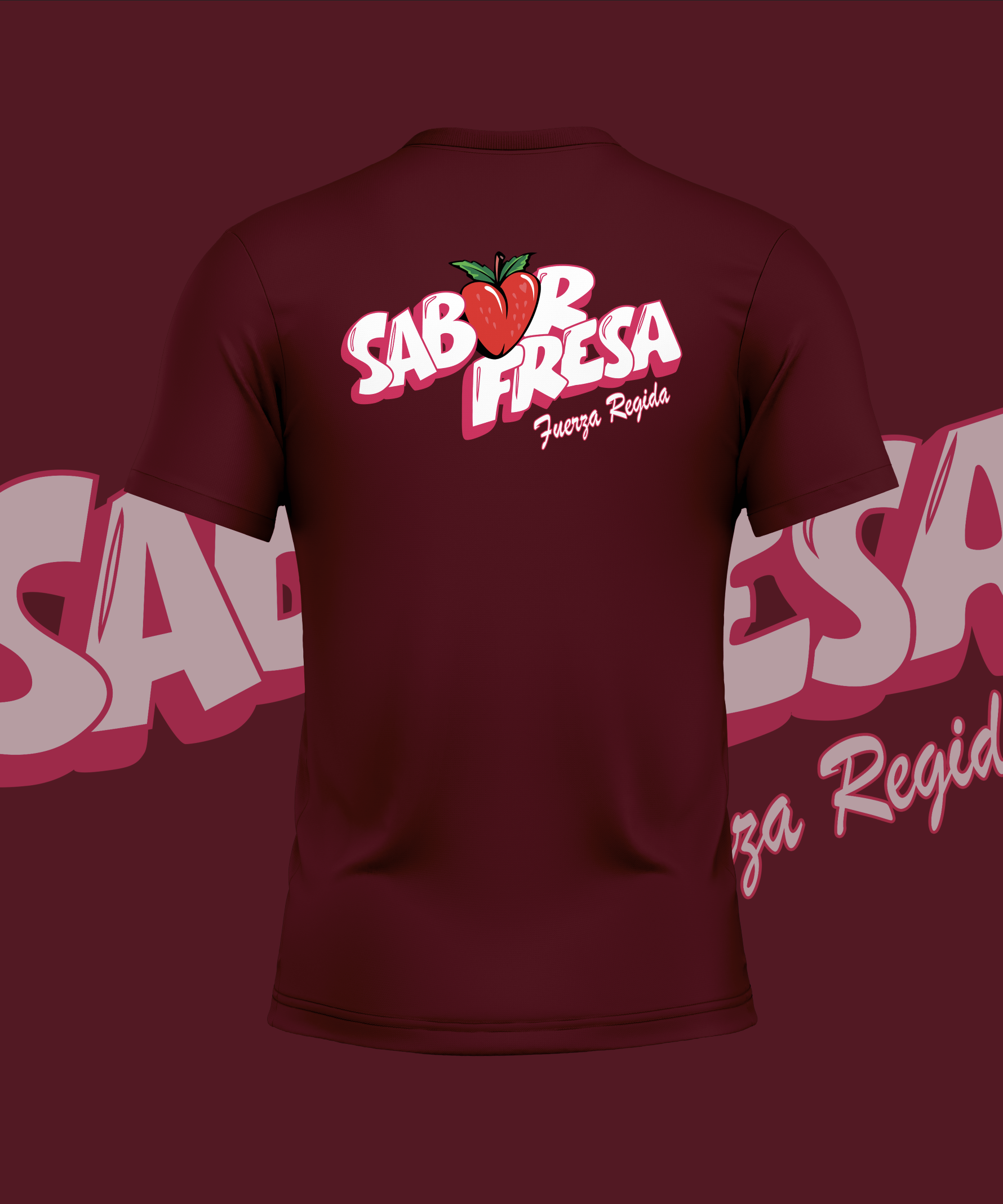 Fuerza Regida Sabor Fresa Front and Back Design Graphic Tee