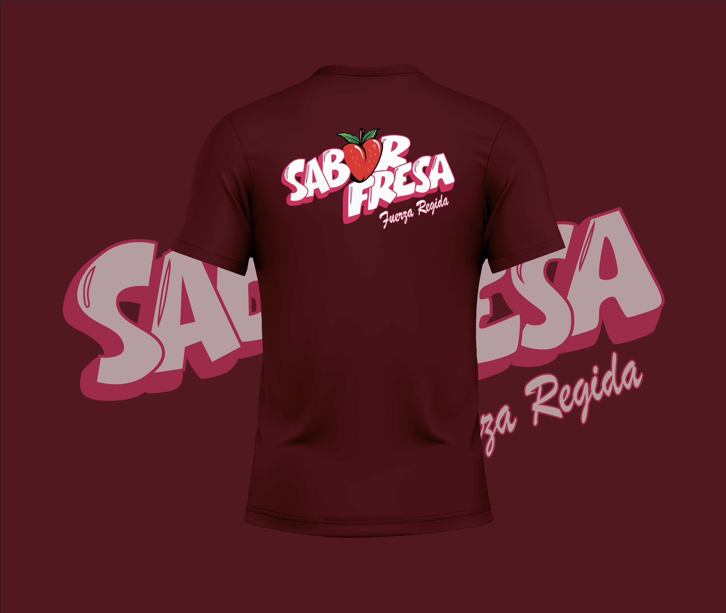 Fuerza Regida Sabor Fresa Front and Back Design Graphic Tee