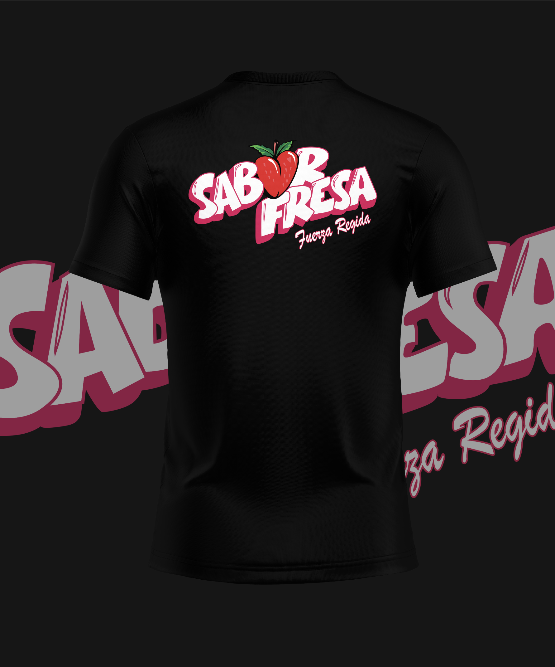 Fuerza Regida Sabor Fresa Front and Back Design Graphic Tee