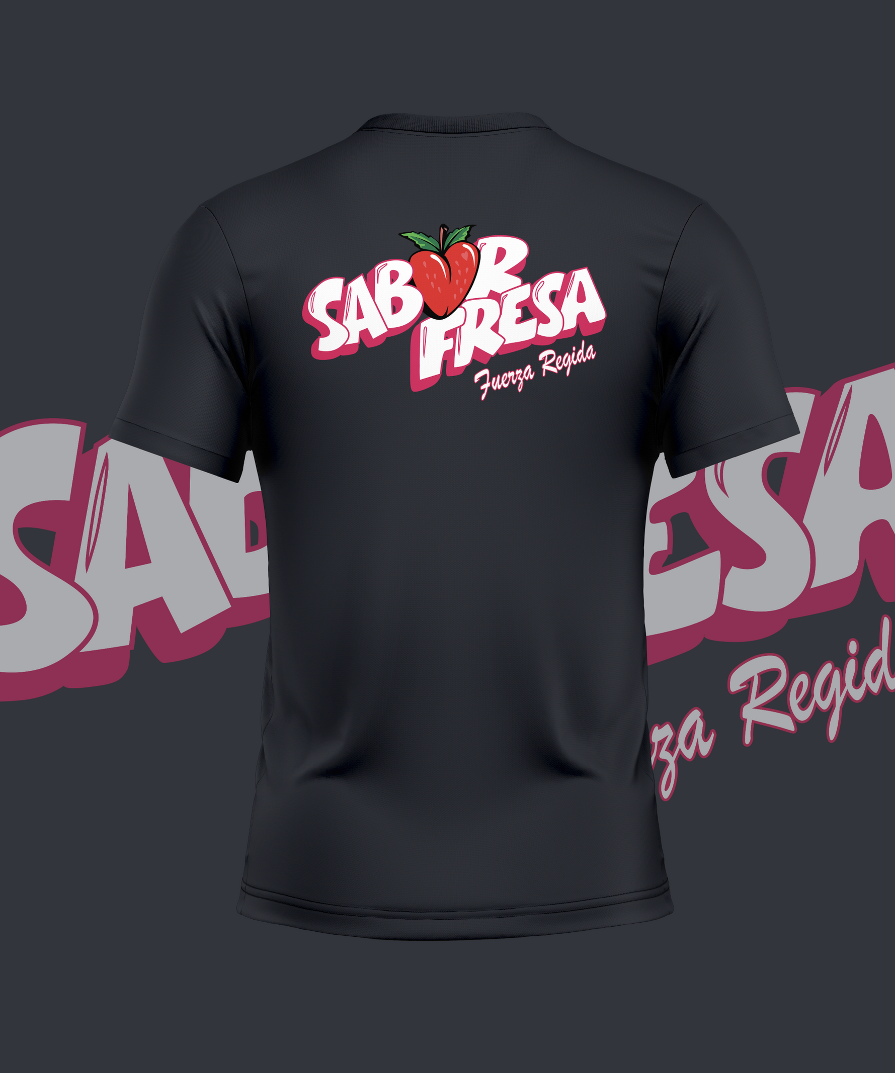 Fuerza Regida Sabor Fresa Front and Back Design Graphic Tee