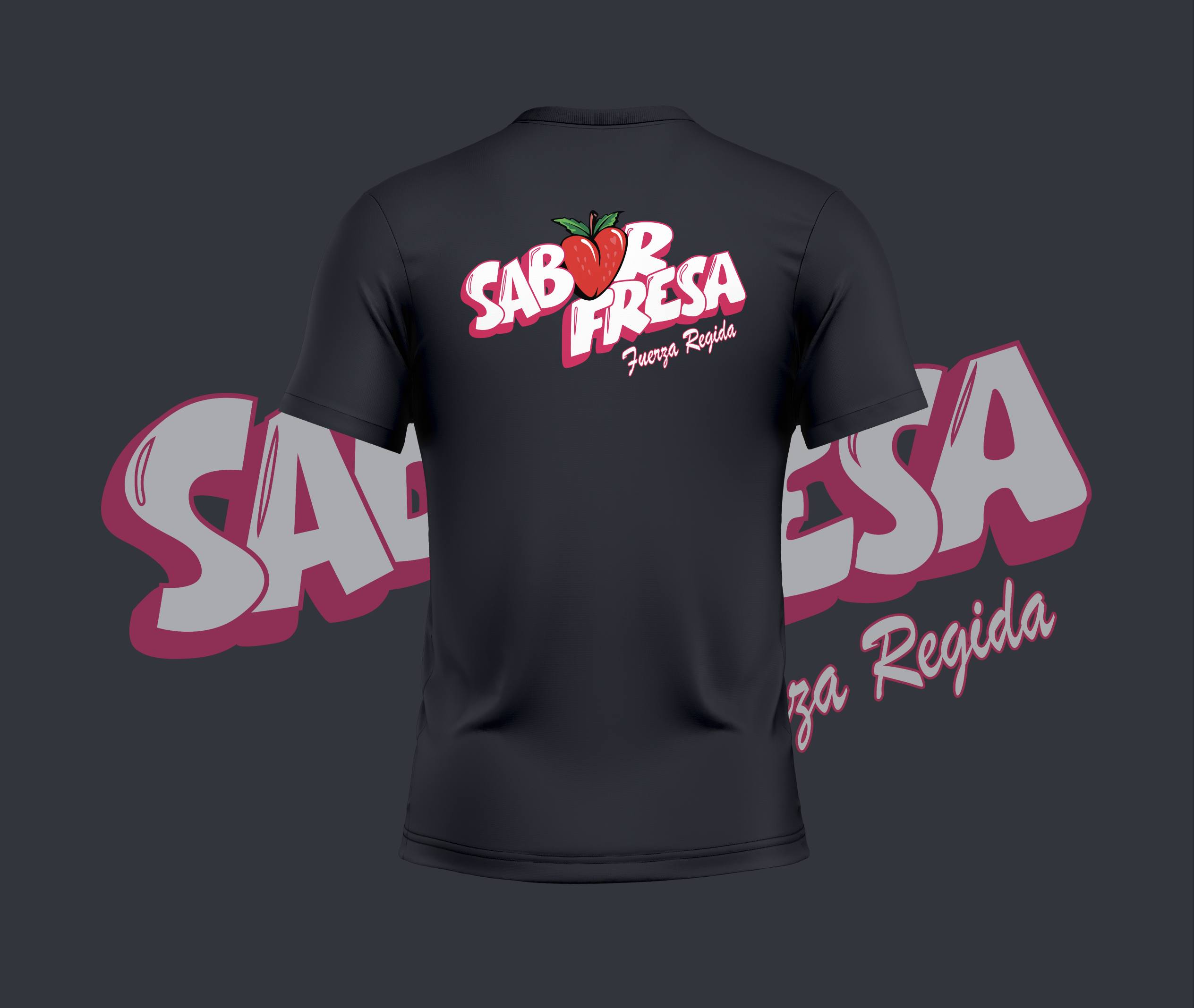 Fuerza Regida Sabor Fresa Front and Back Design Graphic Tee