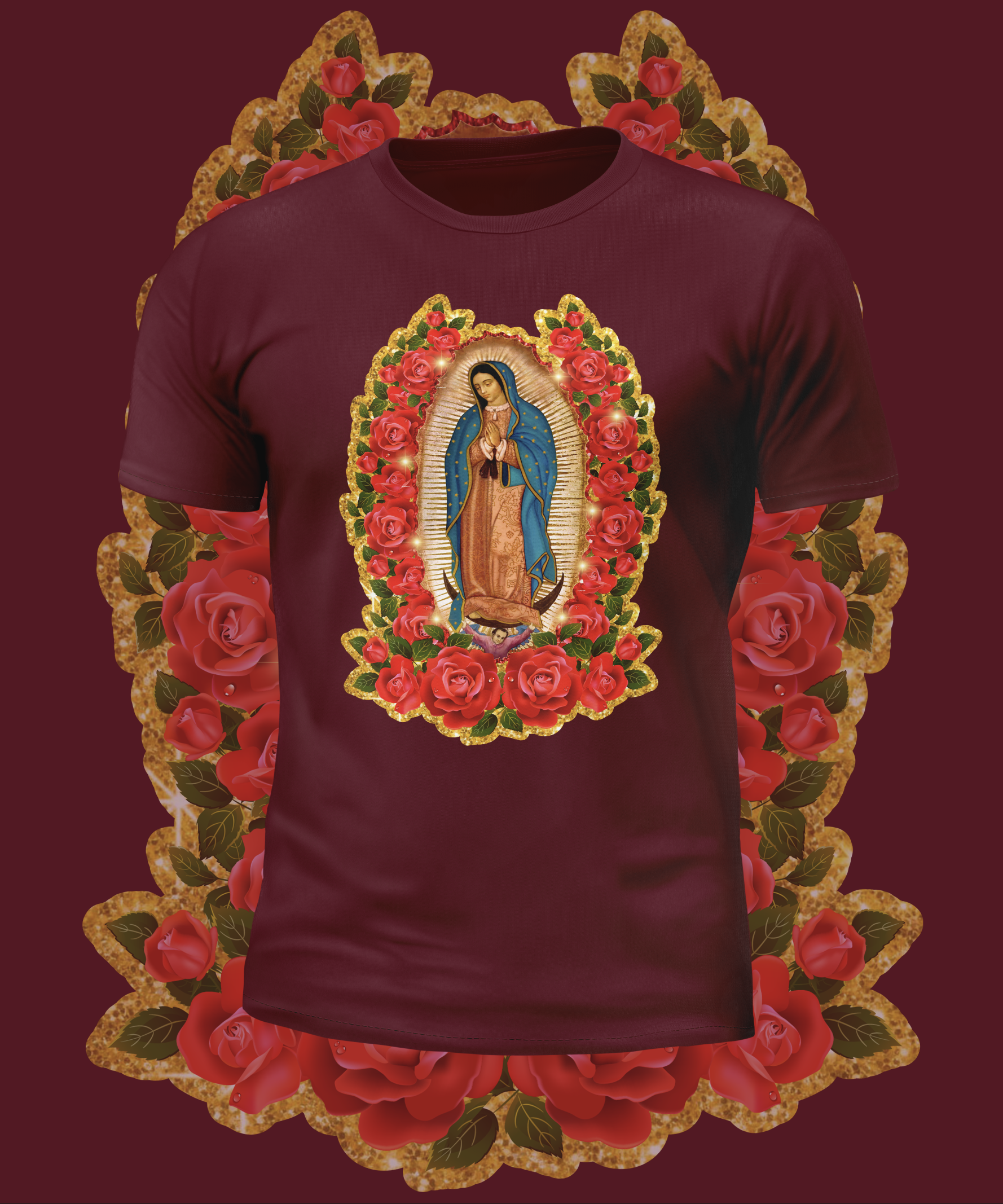 Virgin Mary Glitter Graphic Tee