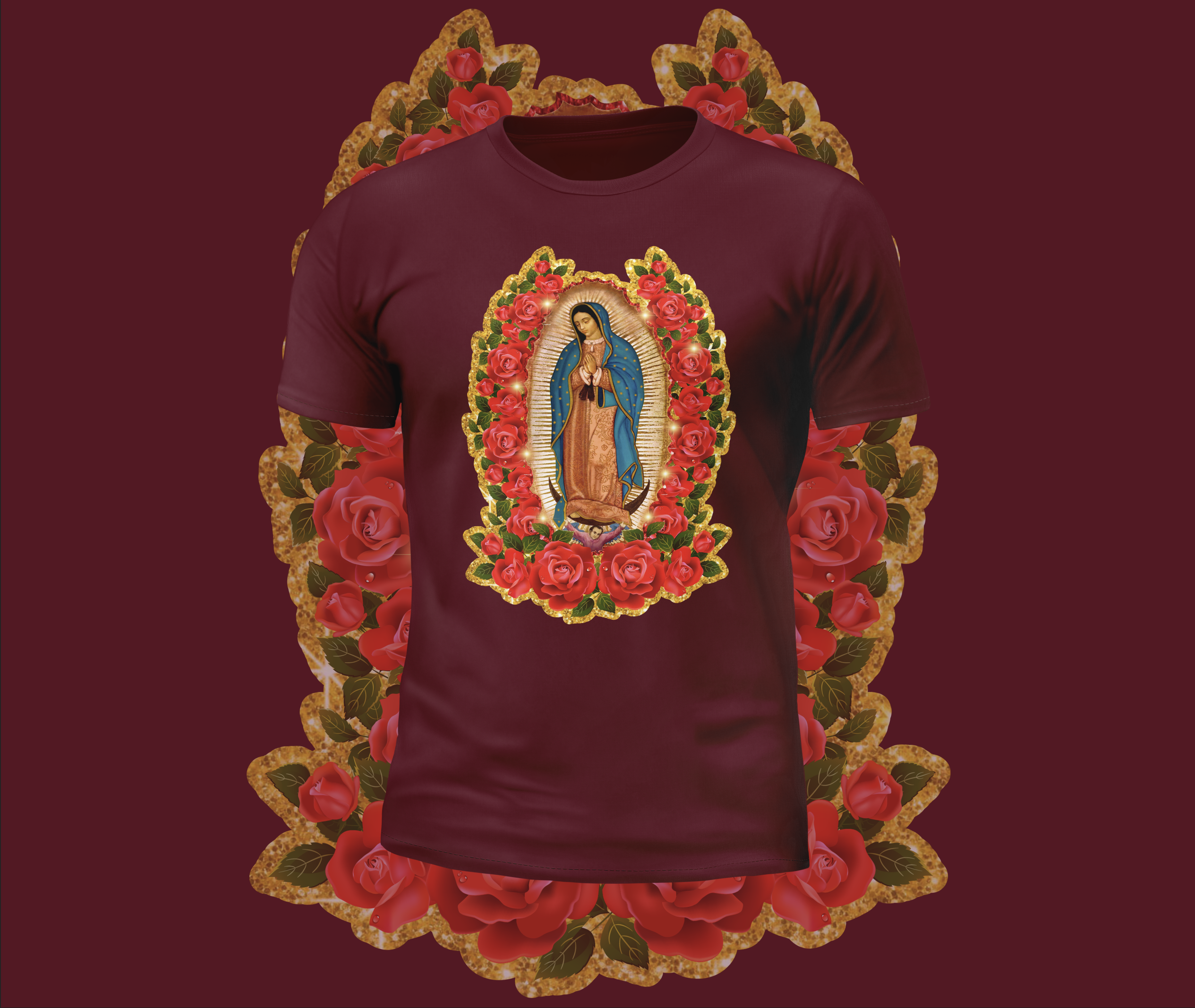 Virgin Mary Glitter Graphic Tee