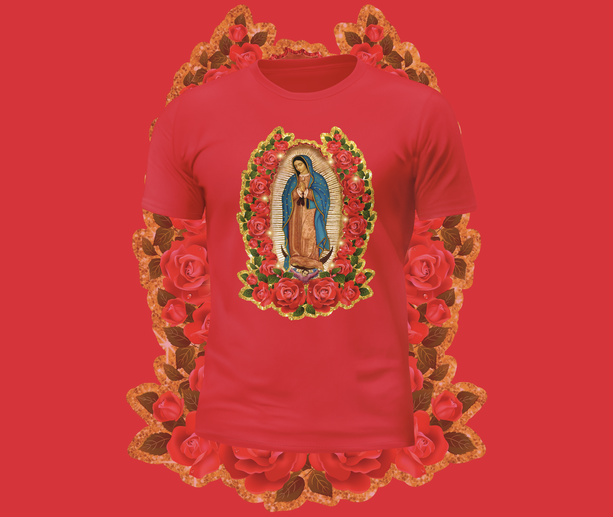 Virgin Mary Glitter Graphic Tee