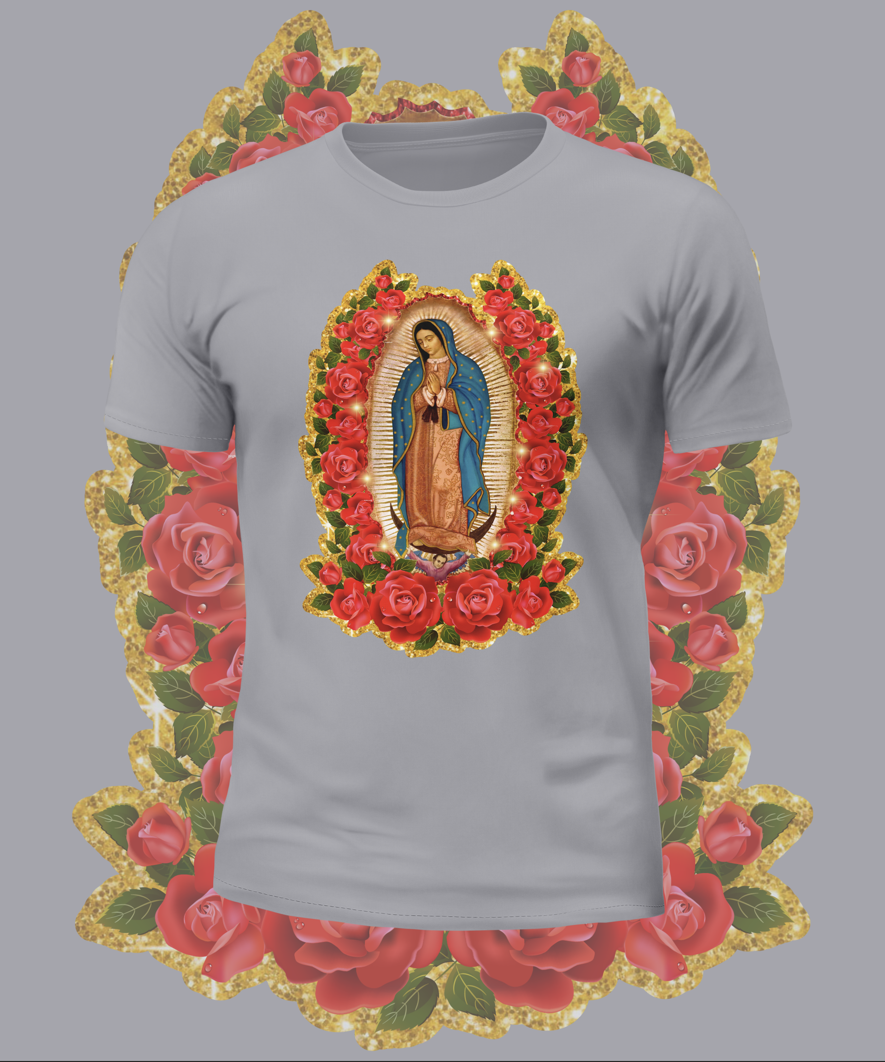 Virgin Mary Glitter Graphic Tee
