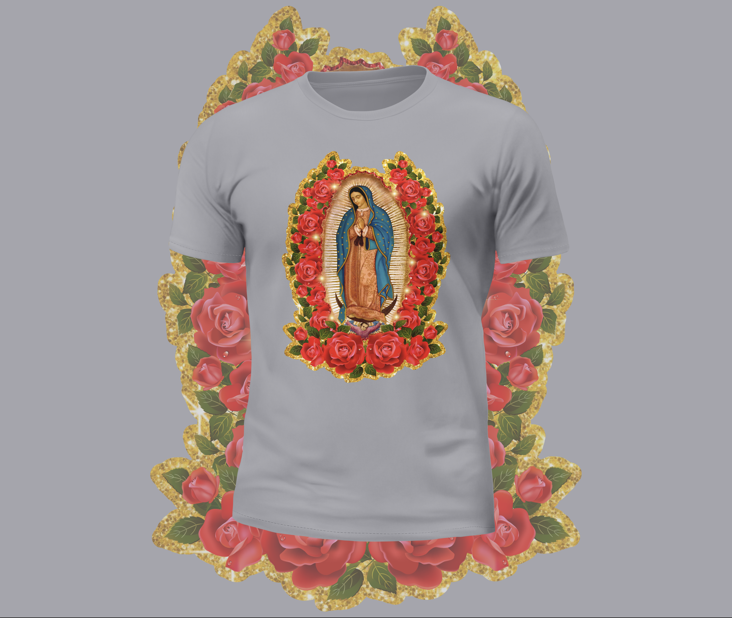 Virgin Mary Glitter Graphic Tee