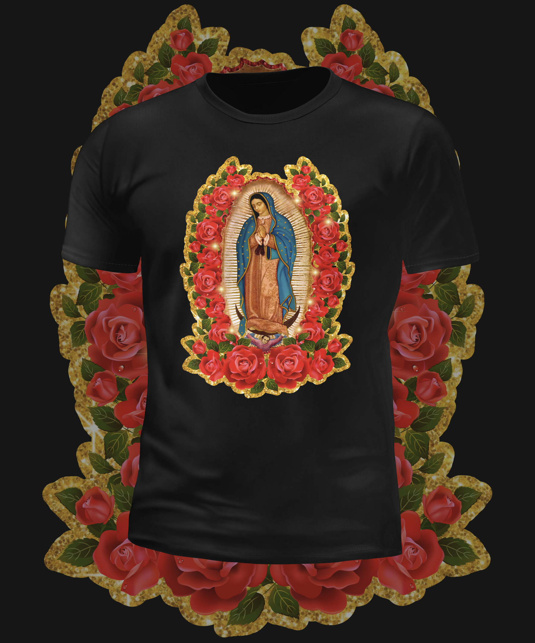 Virgin Mary Glitter Graphic Tee