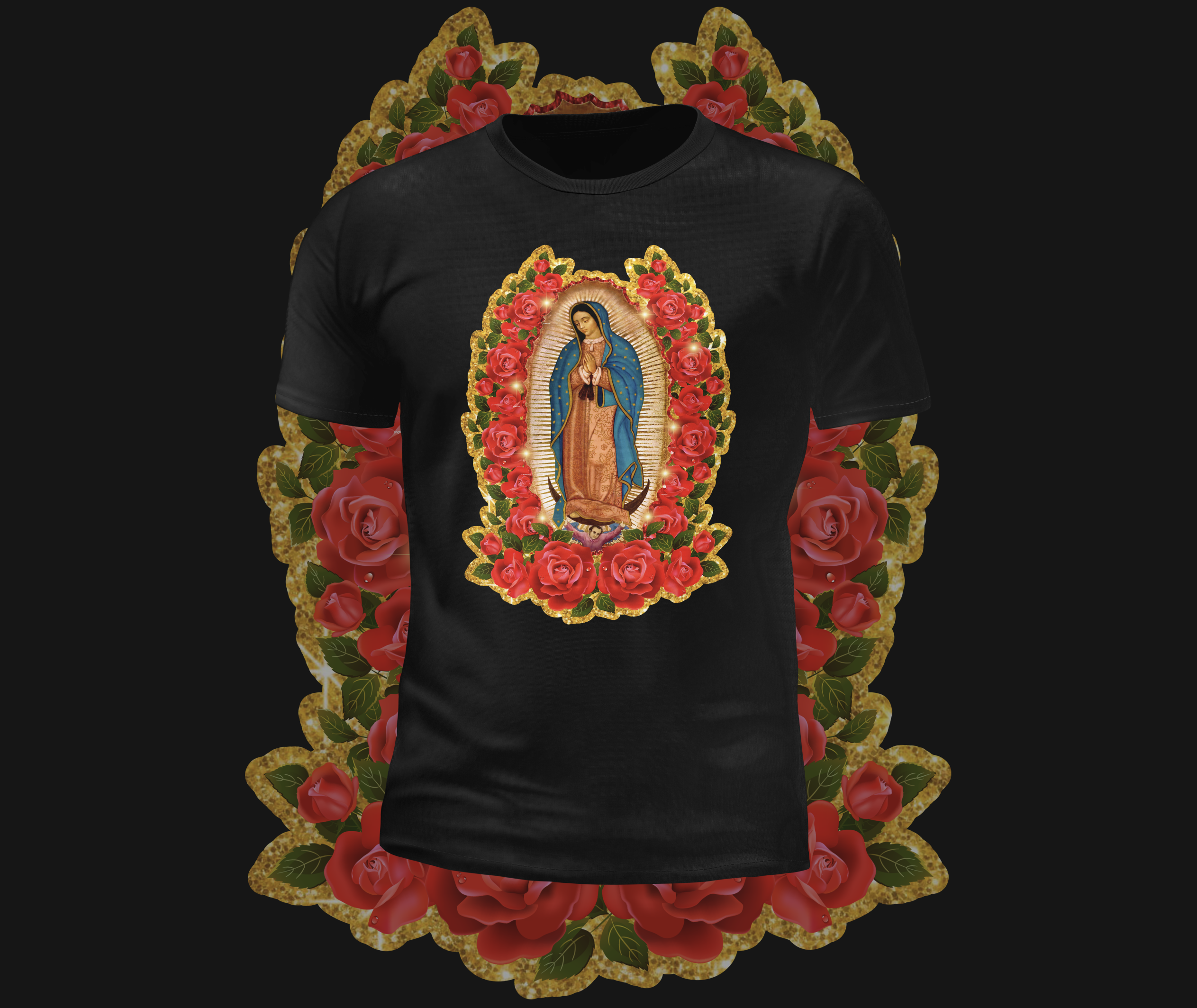 Virgin Mary Glitter Graphic Tee