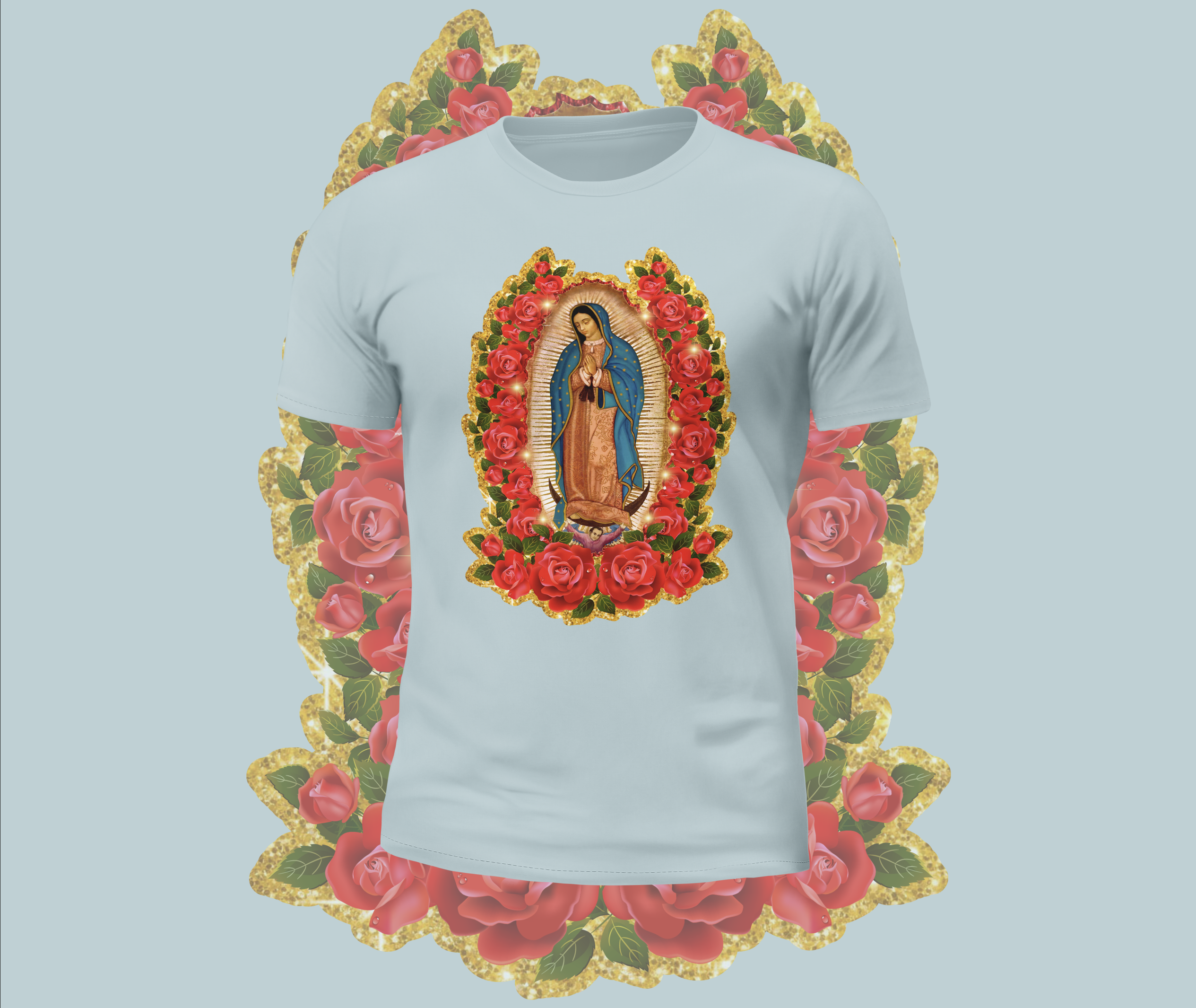 Virgin Mary Glitter Graphic Tee
