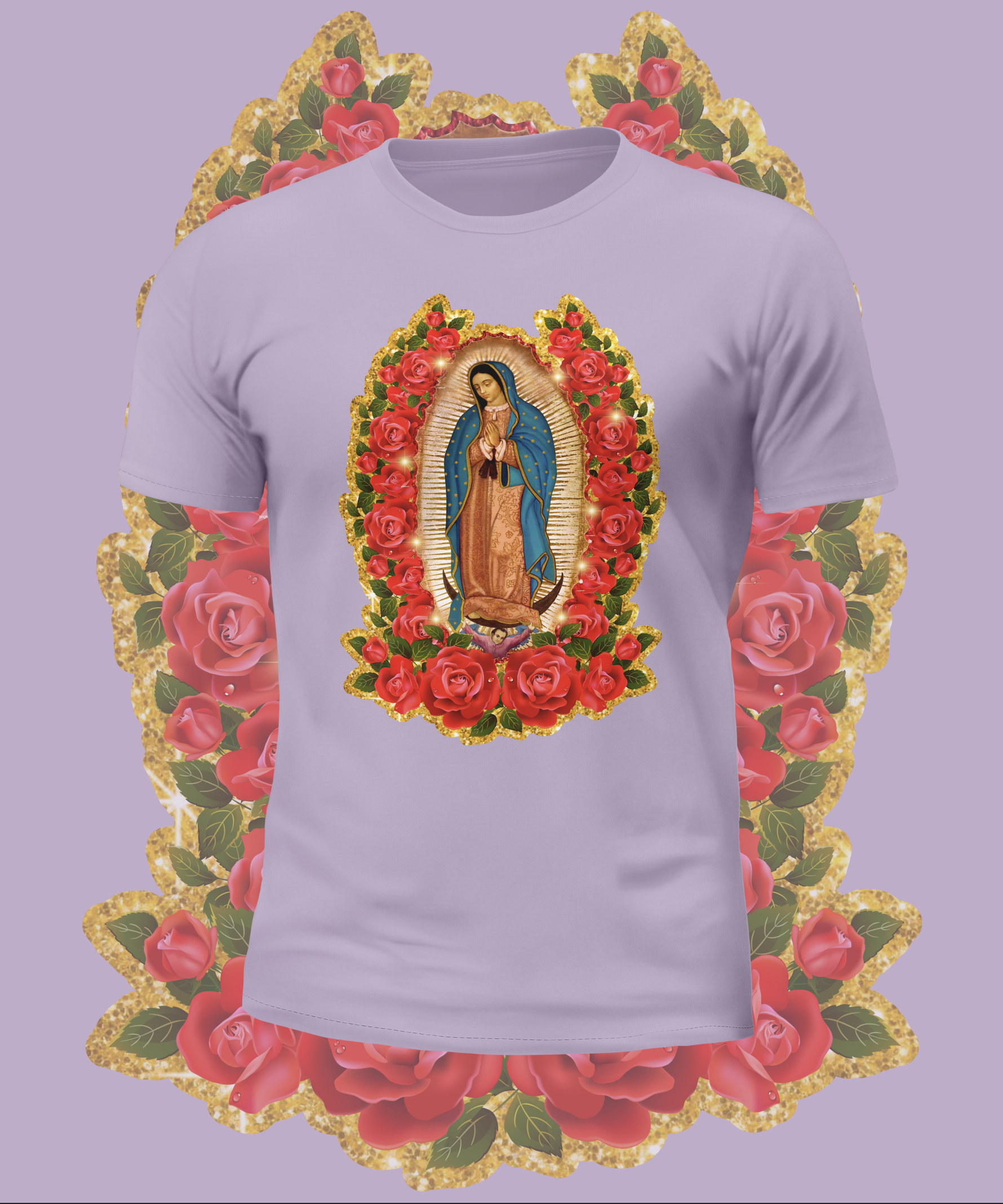 Virgin Mary Glitter Graphic Tee