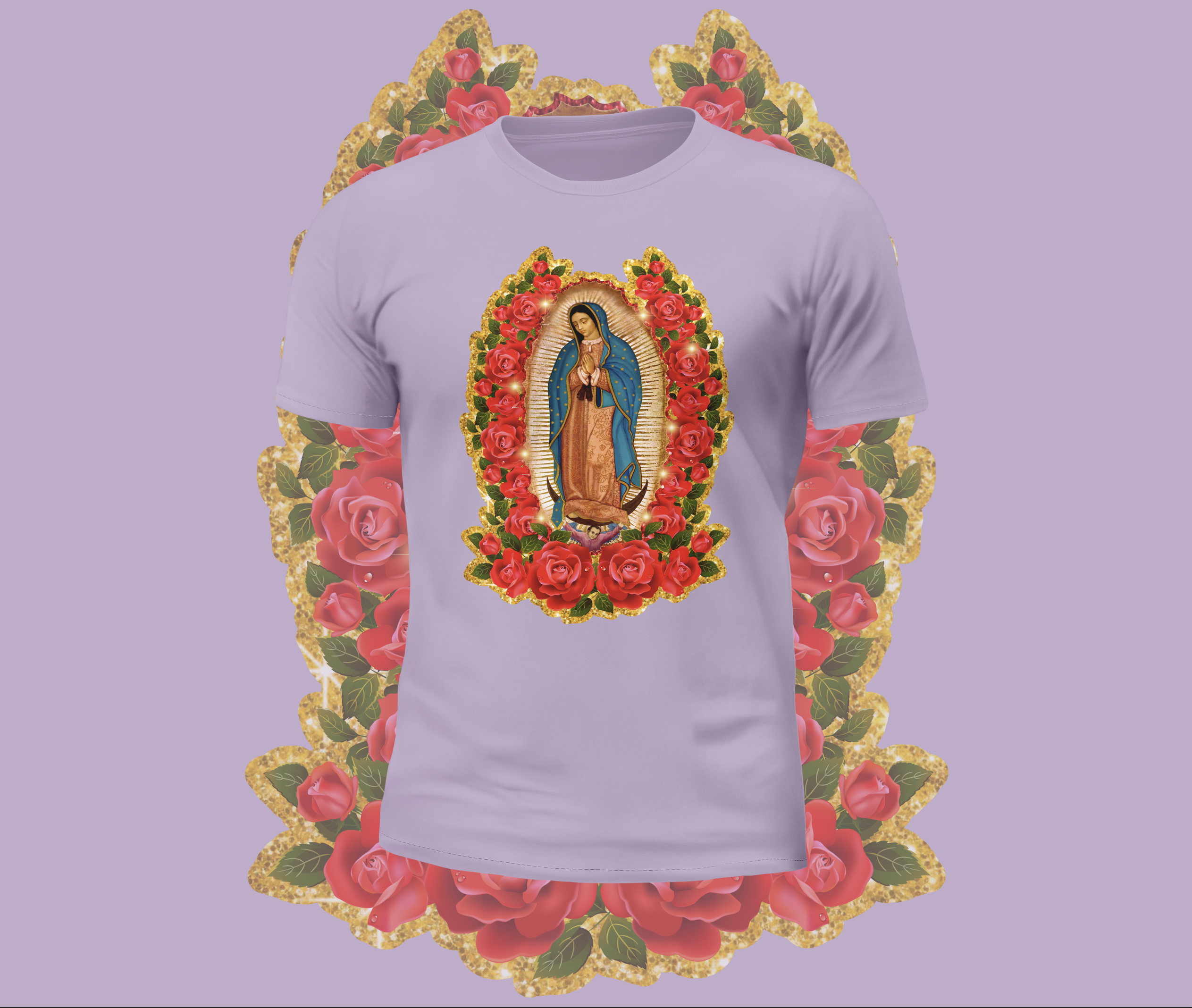 Virgin Mary Glitter Graphic Tee