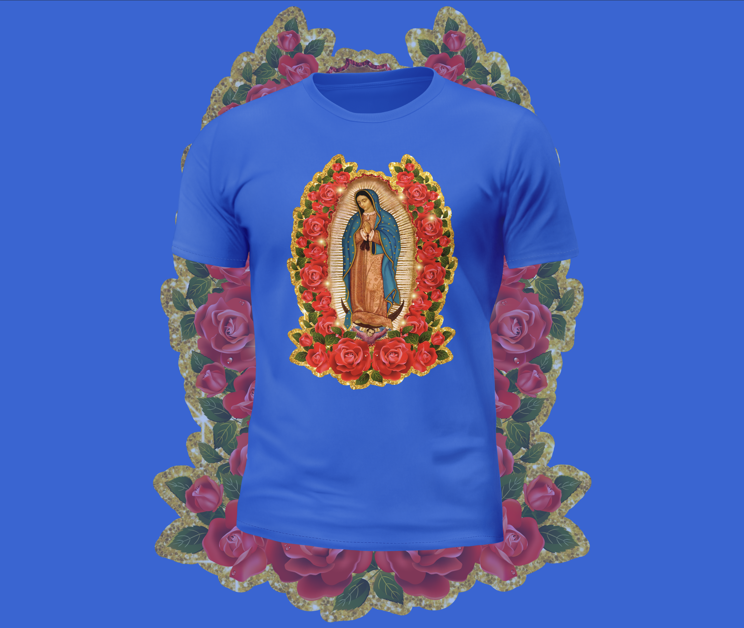 Virgin Mary Glitter Graphic Tee