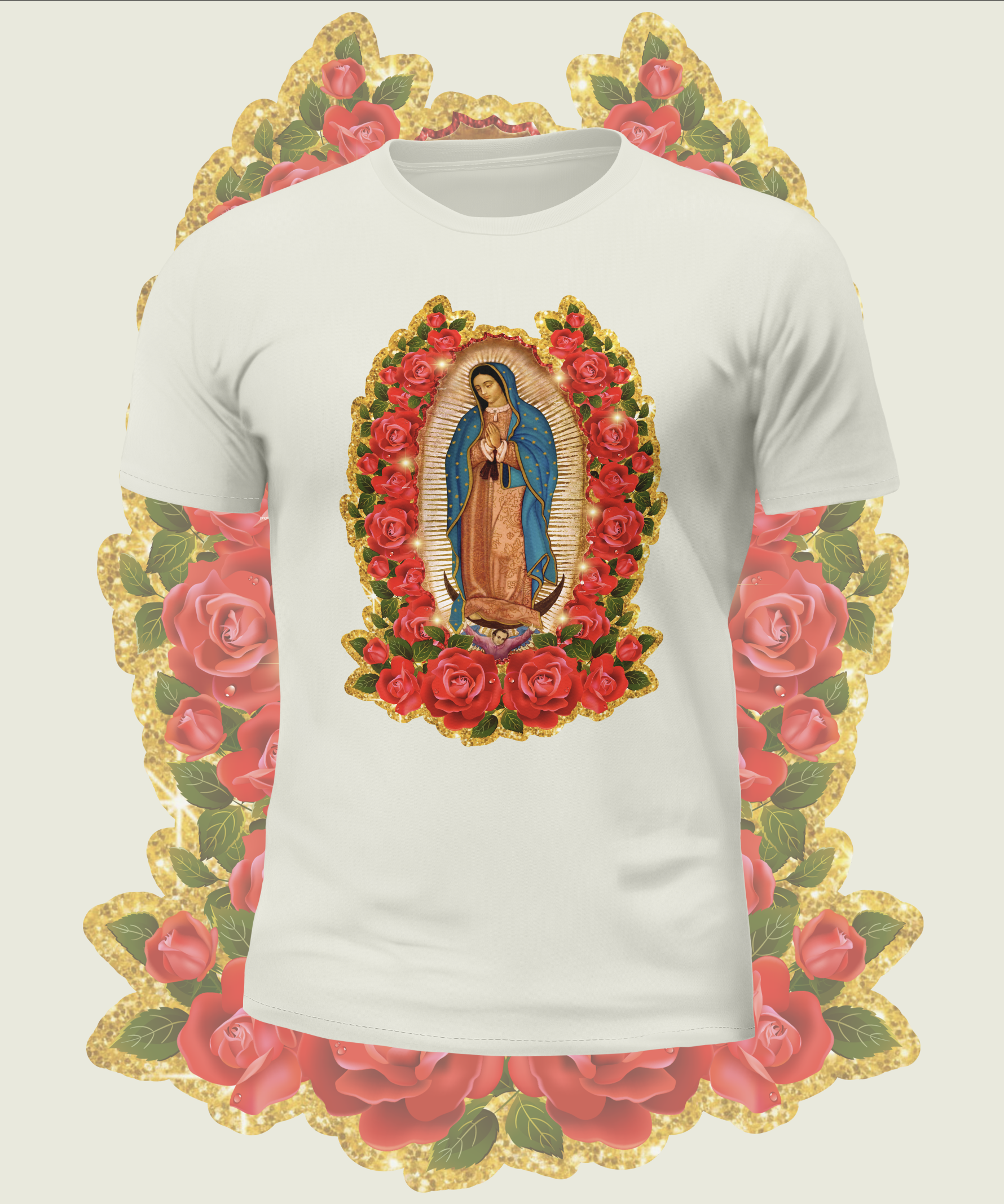Virgin Mary Glitter Graphic Tee