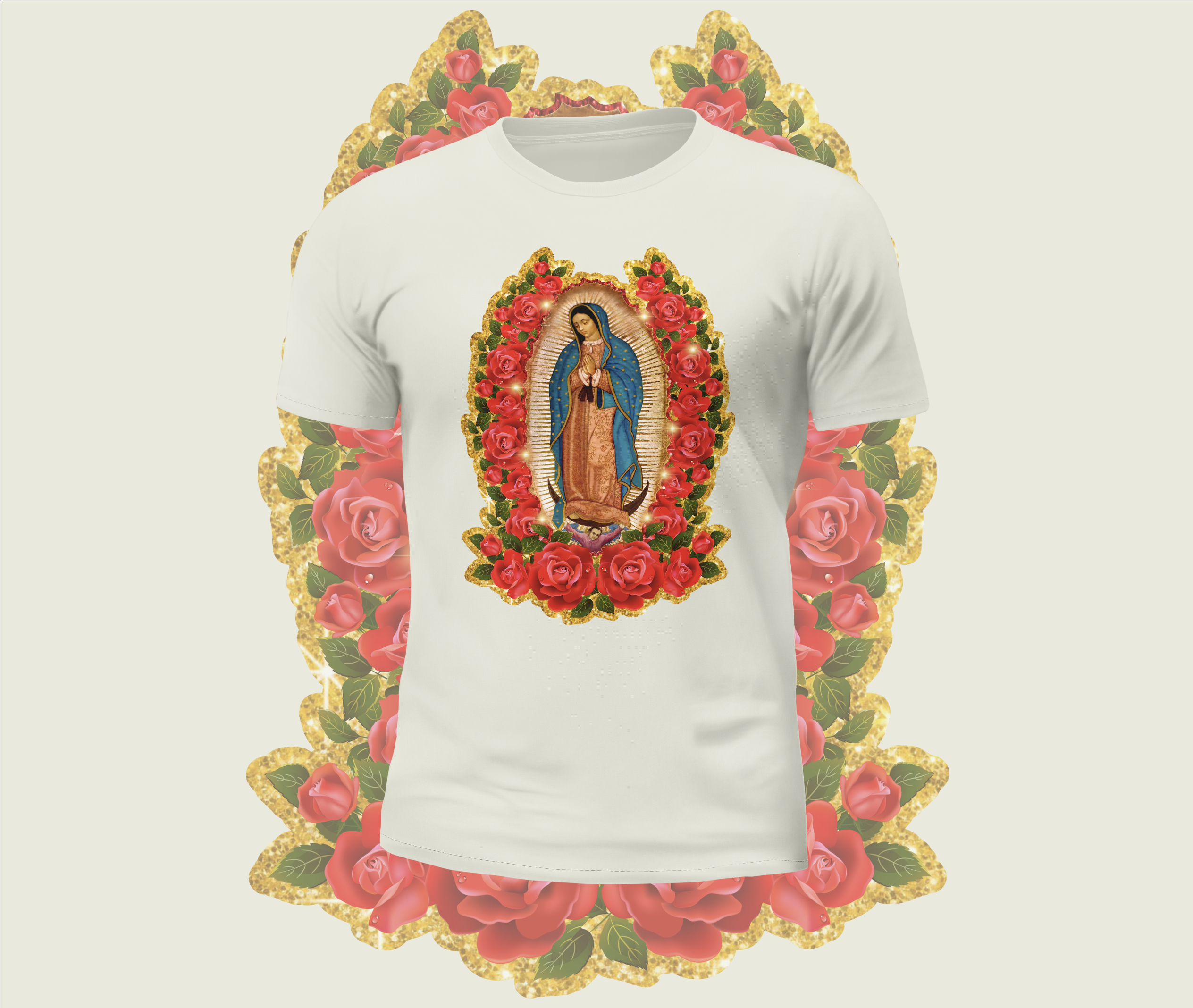 Virgin Mary Glitter Graphic Tee