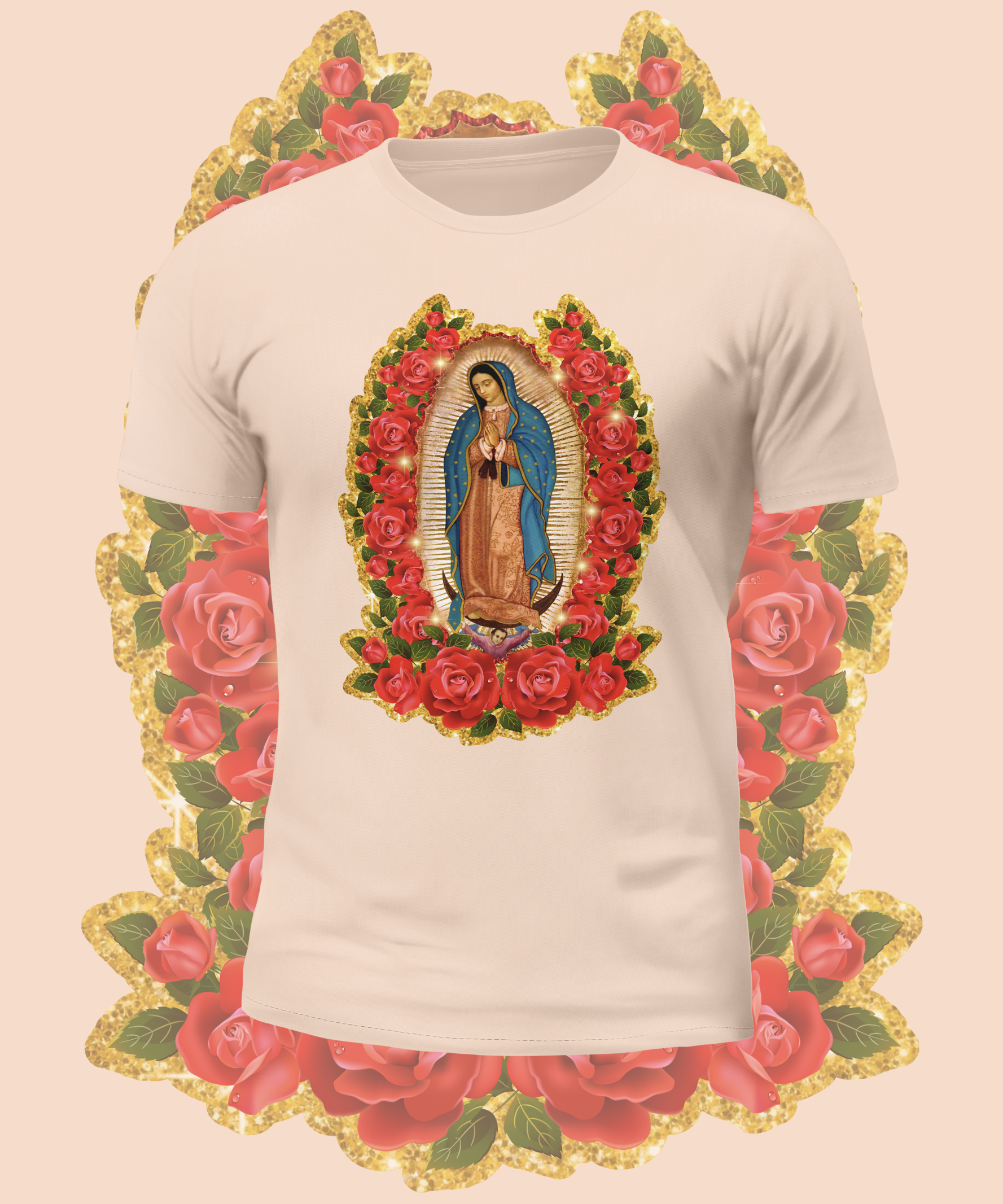 Virgin Mary Glitter Graphic Tee
