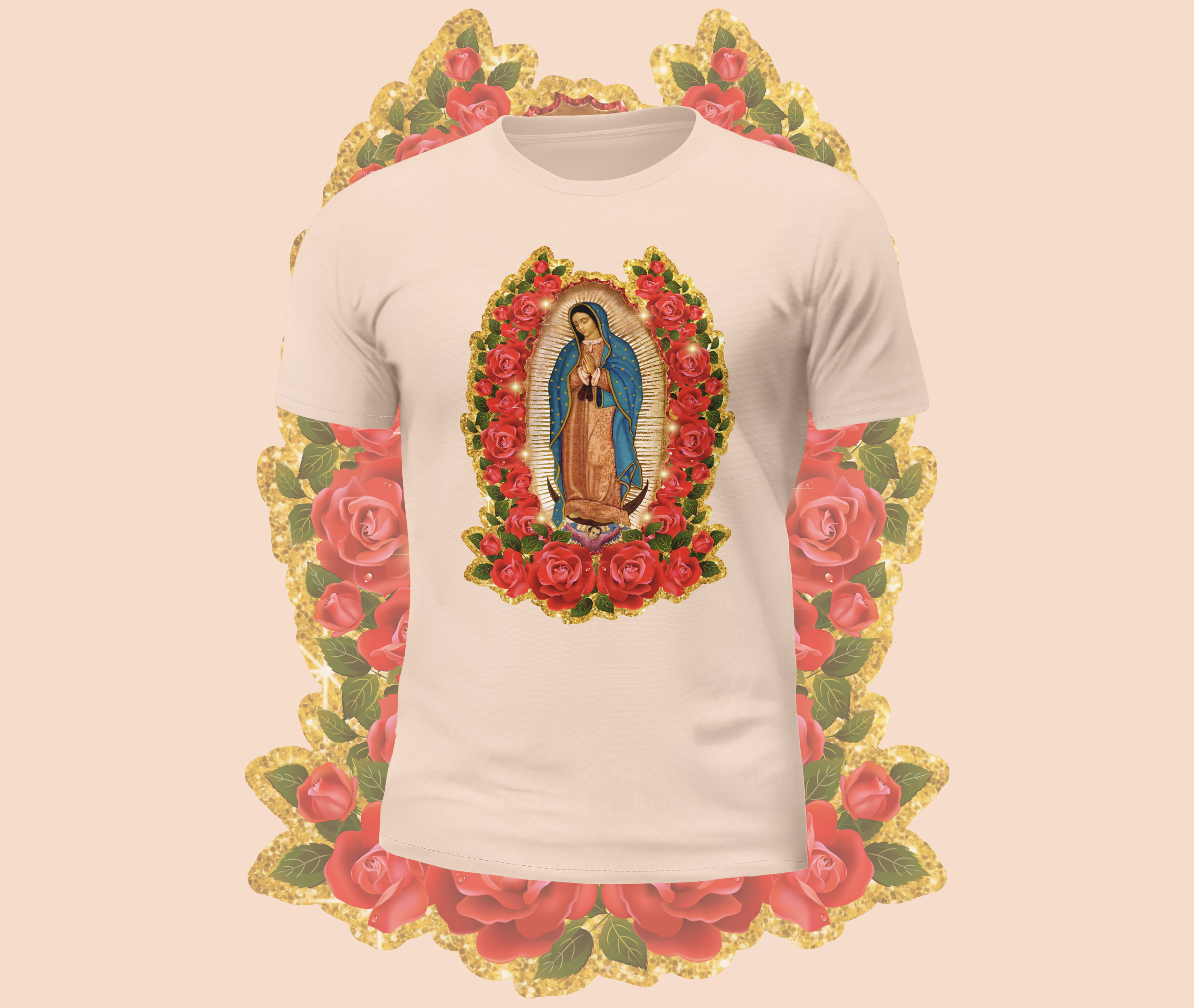 Virgin Mary Glitter Graphic Tee