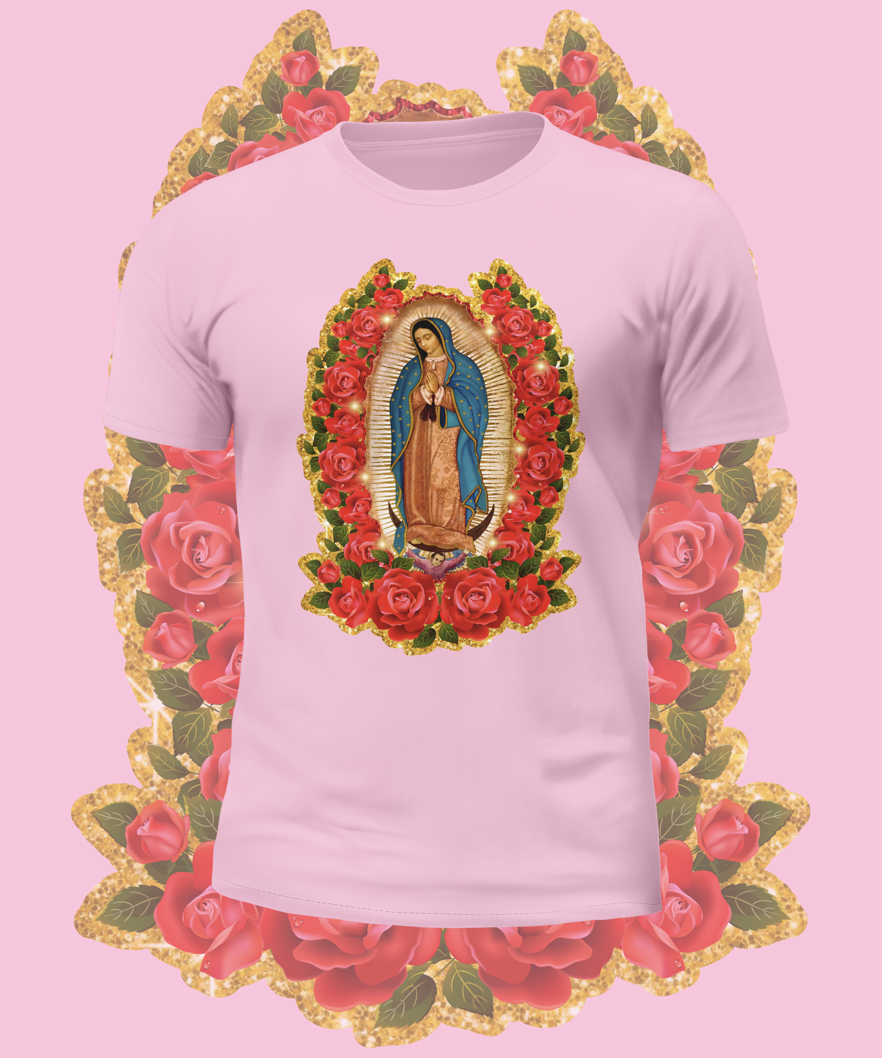 Virgin Mary Glitter Graphic Tee