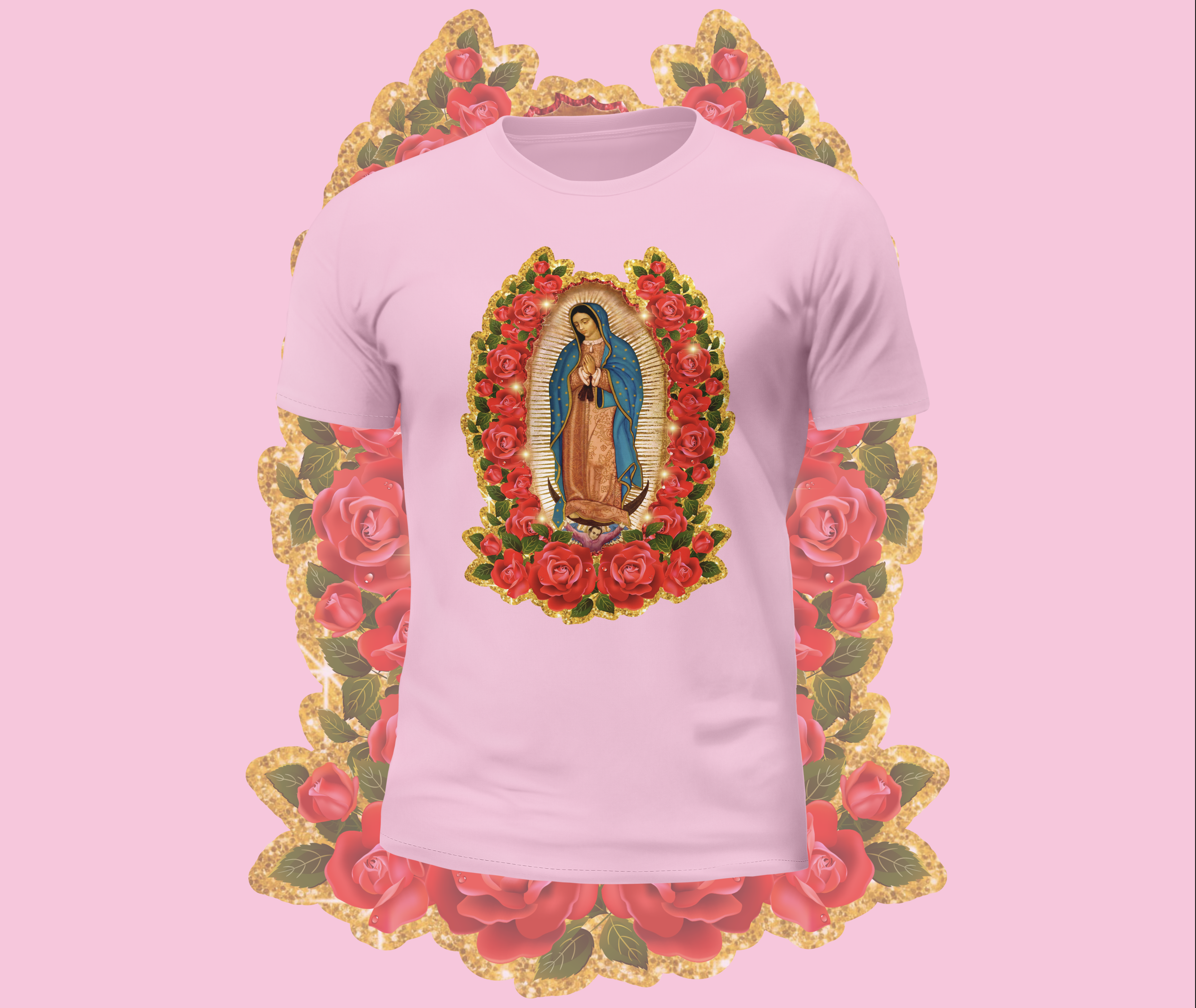 Virgin Mary Glitter Graphic Tee