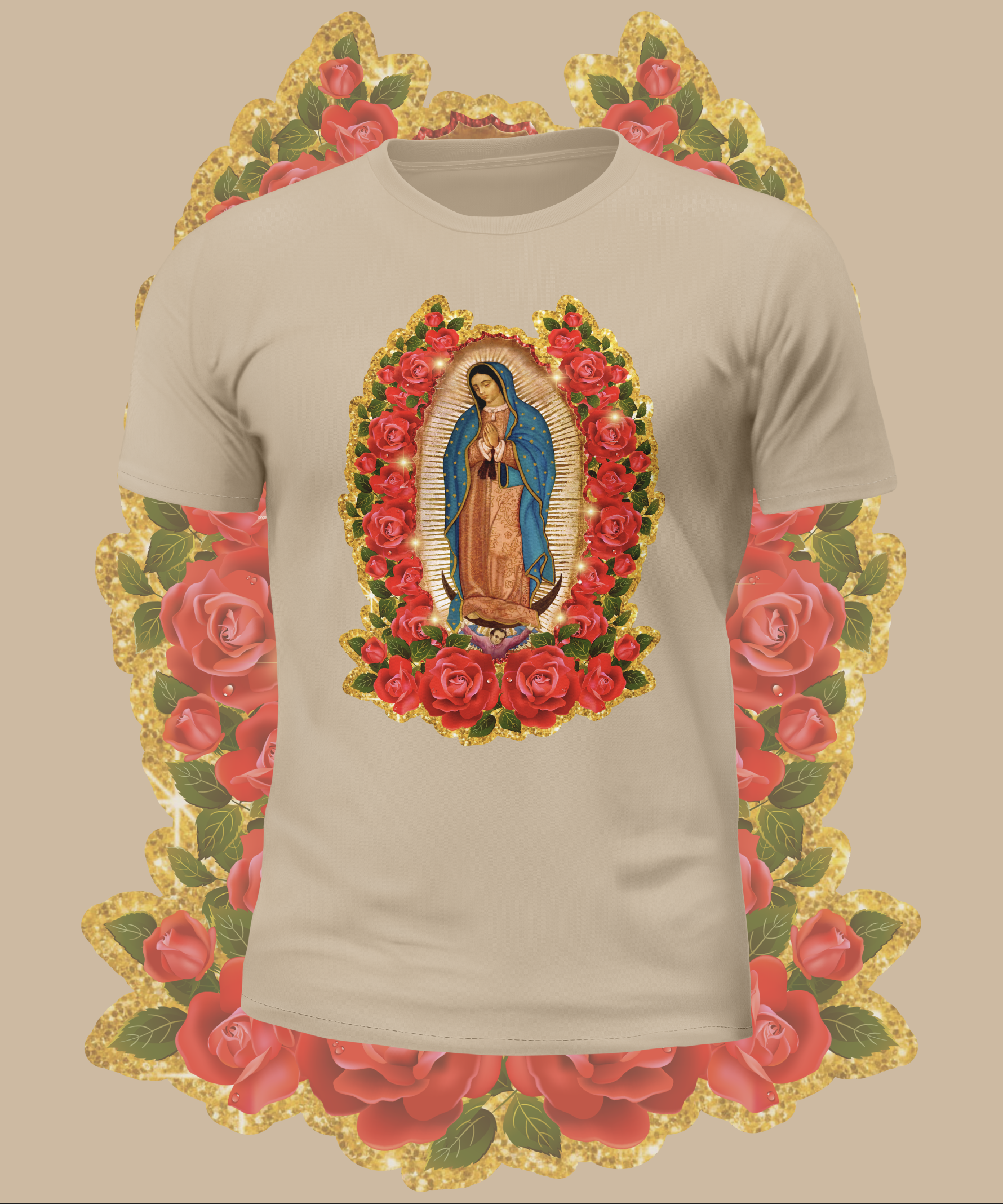Virgin Mary Glitter Graphic Tee