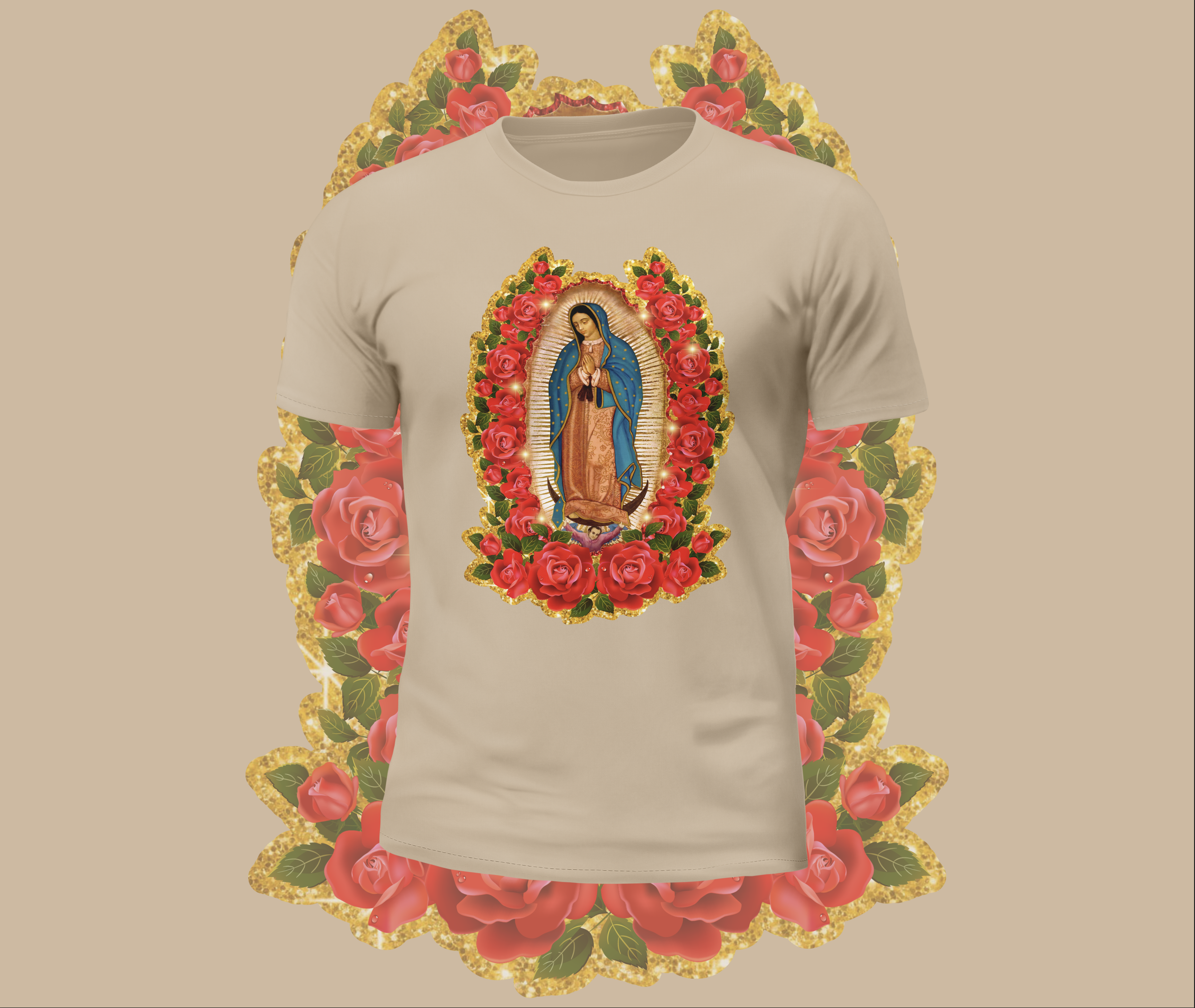 Virgin Mary Glitter Graphic Tee