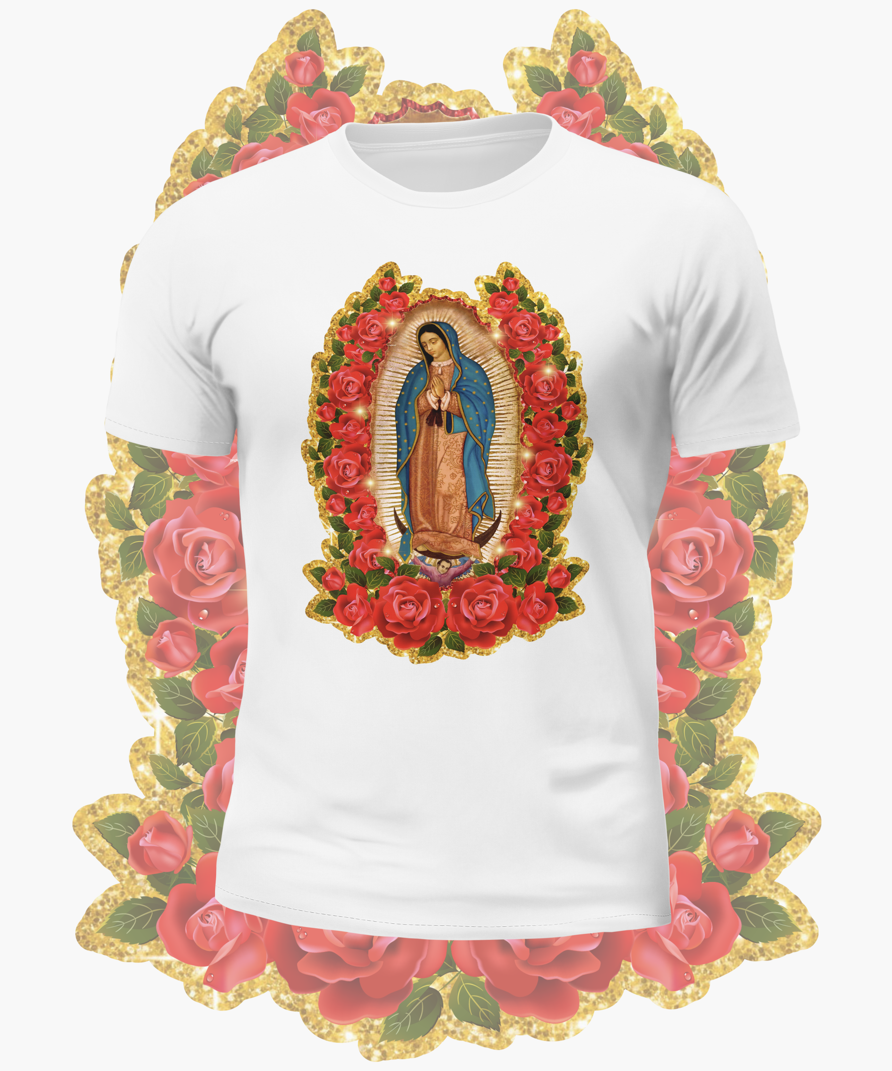 Virgin Mary Glitter Graphic Tee
