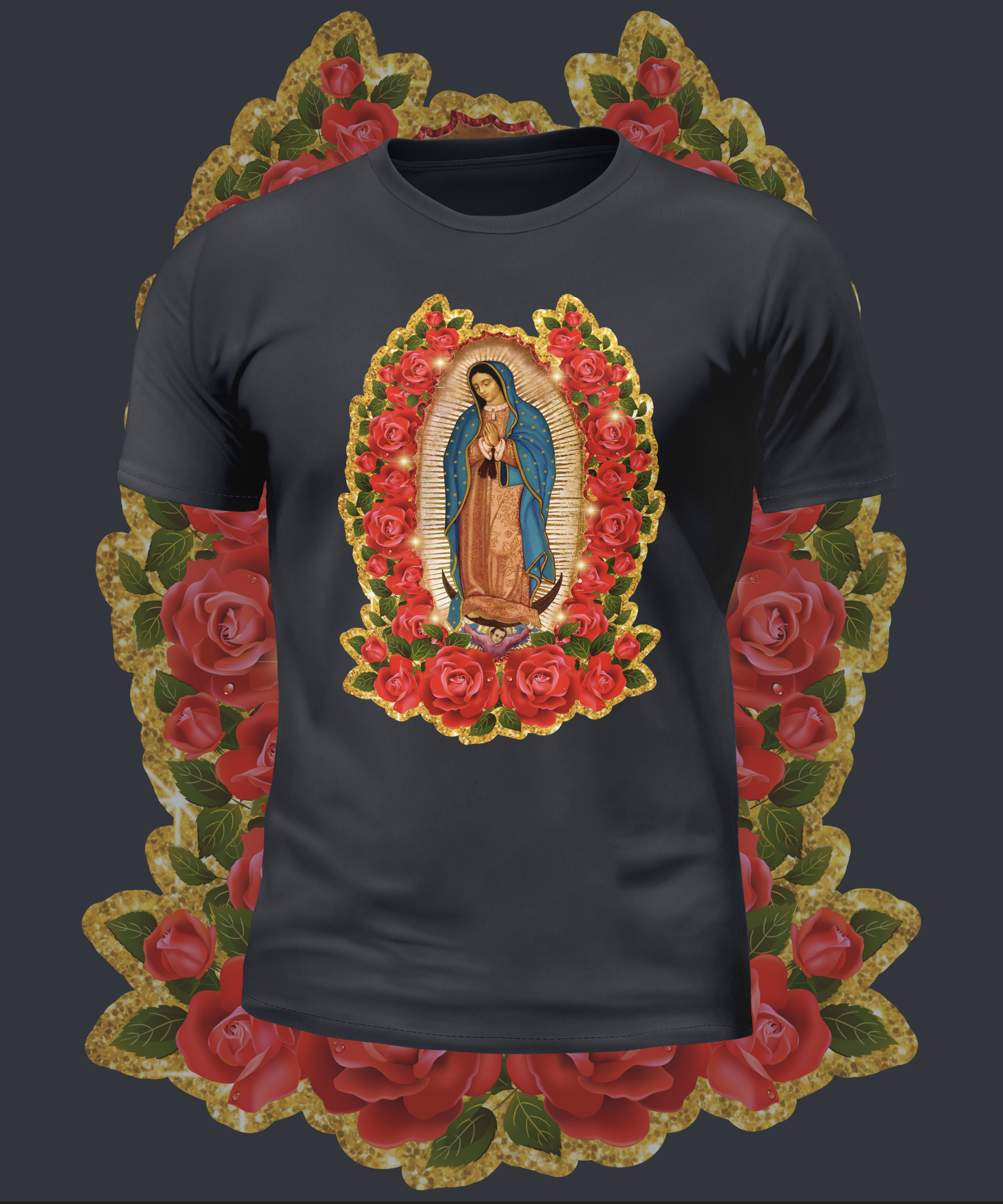 Virgin Mary Glitter Graphic Tee